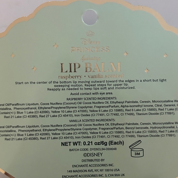 Disney Princess Ariel & Flounder Lip Balm Duo – Raspberry & Vanilla | NWT - Picture 3 of 3
